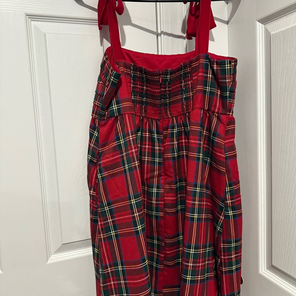 Francesca’s Plaid Red Sleeveless Dress - Picture 3 of 4